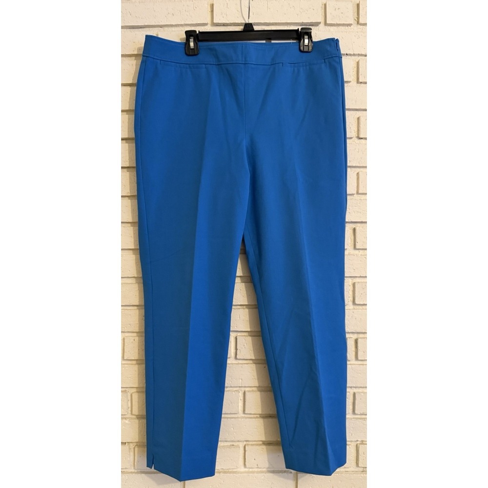 Talbots Chatham Ankle Pants, Modal Turquoise, Side Zip Button, Size 14, NWOT
